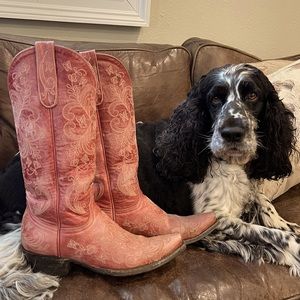 Old Gringo - Vintage Light Pink Embroidered Boot - Size 6.5